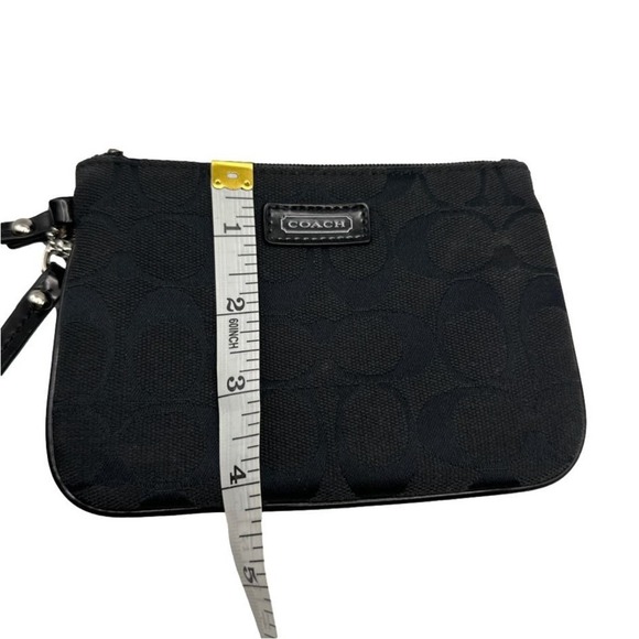 COACH Black Signature Canvas Wristlet - Picture 5 of 6